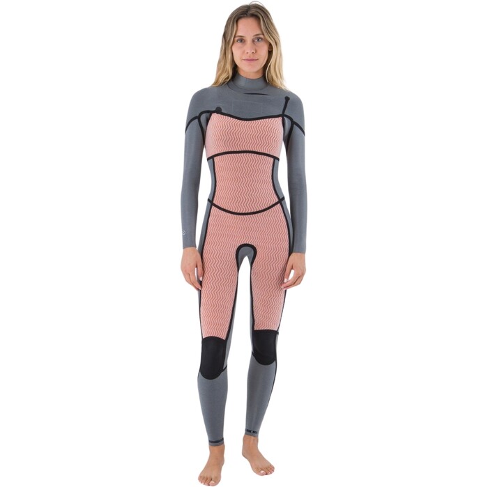 2024 Hurley Womens Advant 5/4mm Chest Zip Wetsuit WFS0012504 - Black / Graphite